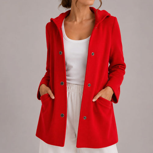 Camila | Women's Relaxed-Fit Hooded Button-Up Cardigan with Pockets