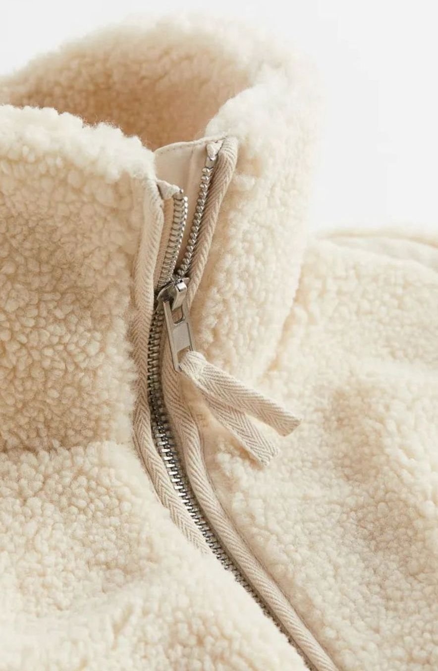 Victoria | Women's Relaxed-Fit Teddy Zip-Up Jacket High Neck Fleece