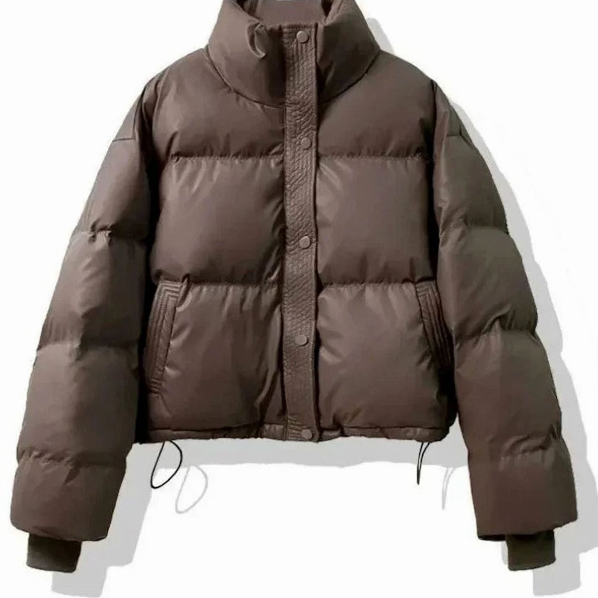 Charlotte | Women's Short Quilted Puffer Jacket Stand-Collar PU Coat