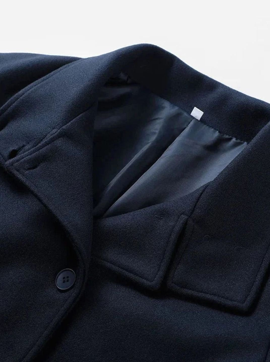 Emma | Women's Short Wool-Blend Button-Up High-Collar Winter Coat