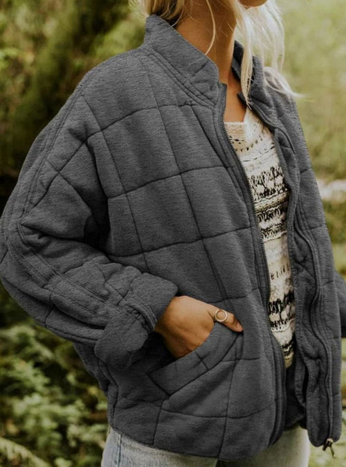 Madison | Women's Slim-Fit Zip-Up Quilted Jacket Stand Collar