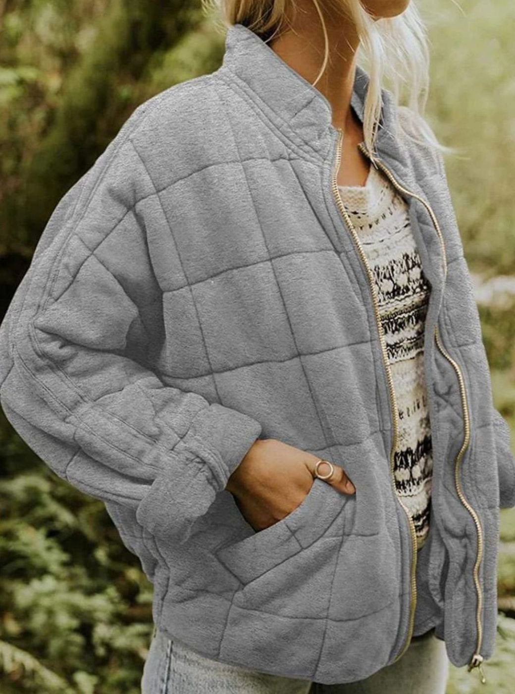 Madison | Women's Slim-Fit Zip-Up Quilted Jacket Stand Collar