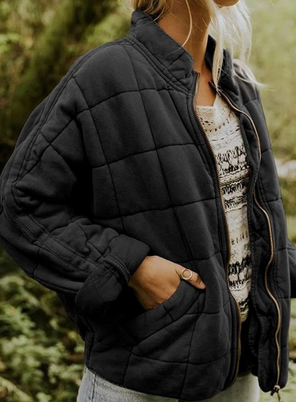 Madison | Women's Slim-Fit Zip-Up Quilted Jacket Stand Collar