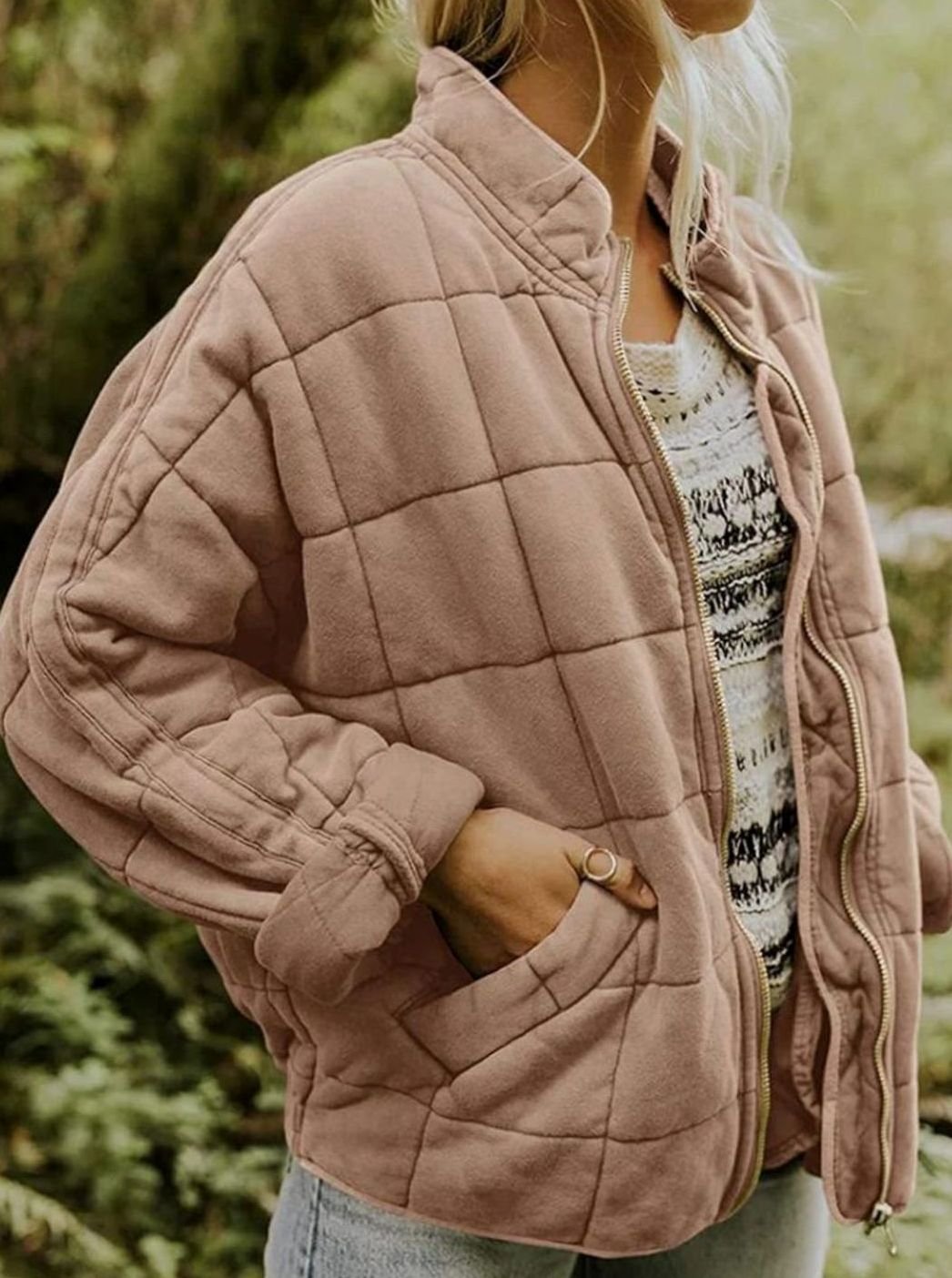Madison | Women's Slim-Fit Zip-Up Quilted Jacket Stand Collar