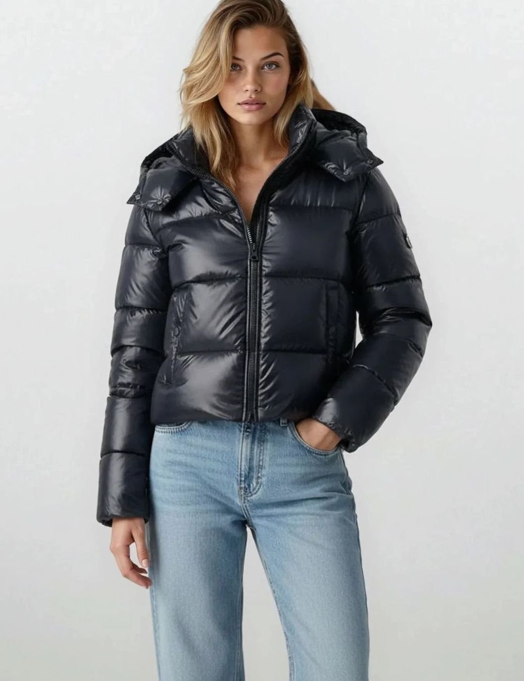 Olivia | Women's Winter Coat Cropped Hooded Windproof Puffer Jacket